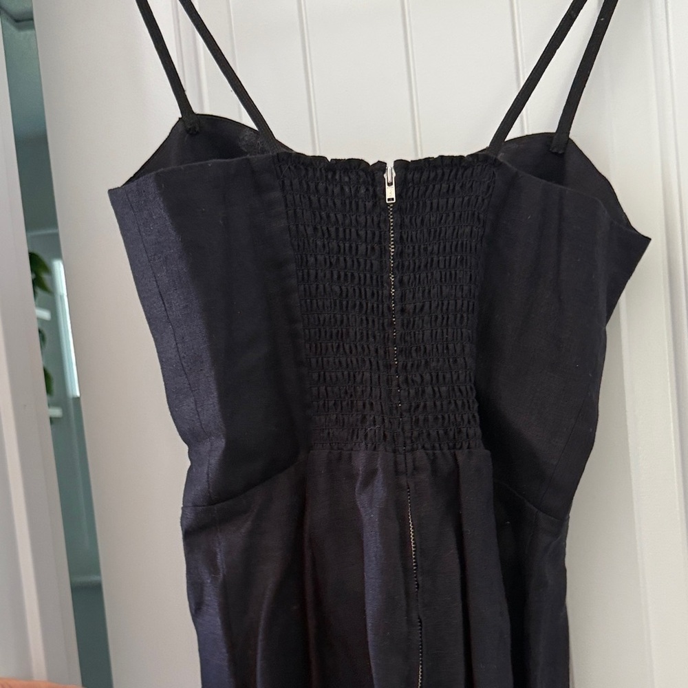Reformation Black Linen Midi Dress - Picture 8 of 10